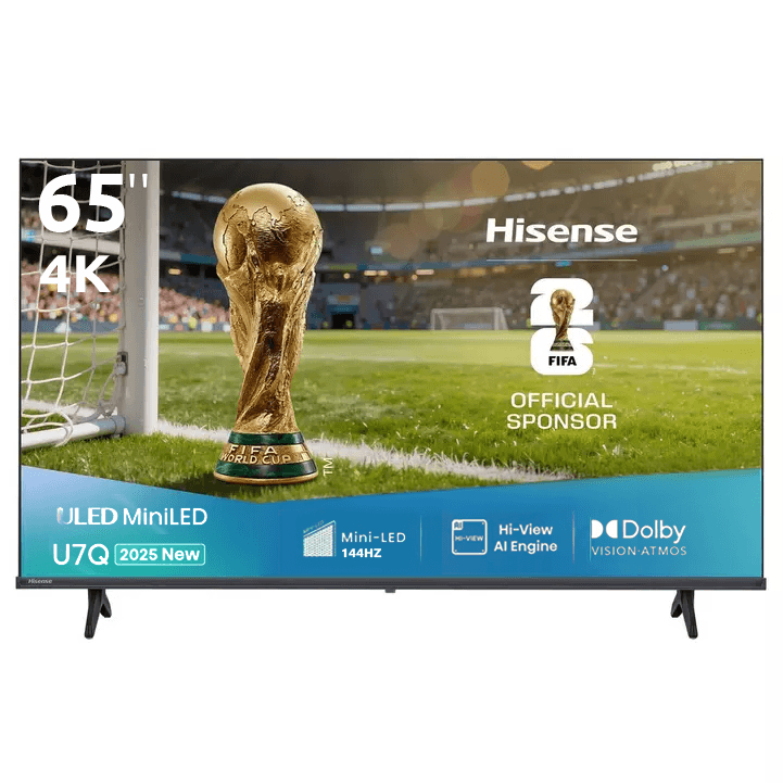 شاشة هايسنس 65 بوصة U7Q ULED Mini LED 4K 144 هرتز